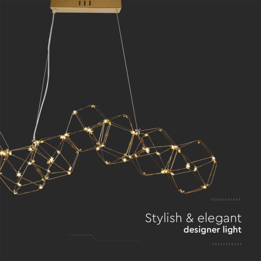 LED Hanglamp aan een koord LED/28W/230V 3000K goud