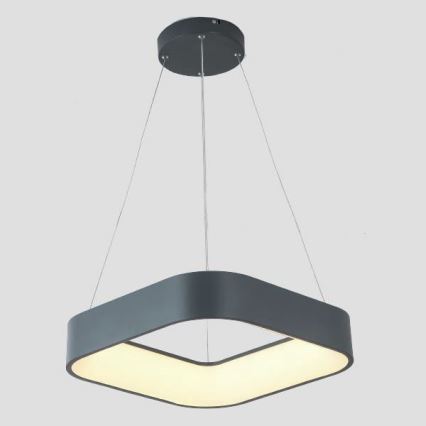 LED Hanglamp aan een koord LED/30W/230V 3000K 45x45 cm grijs