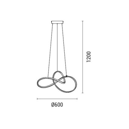 LED Hanglamp aan een koord LED/30W/230V 3000K