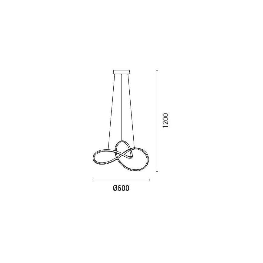 LED Hanglamp aan een koord LED/30W/230V 3000K