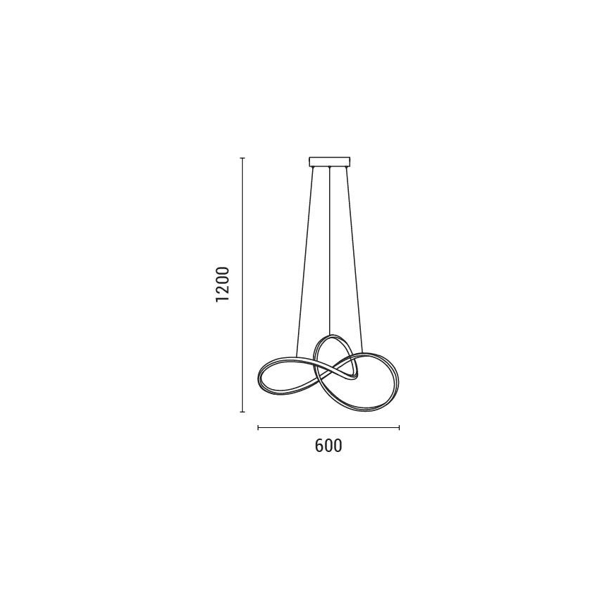 LED Hanglamp aan een koord LED/30W/230V 3000K