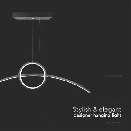 LED Hanglamp aan een koord LED/30W/230V 4000K zwart