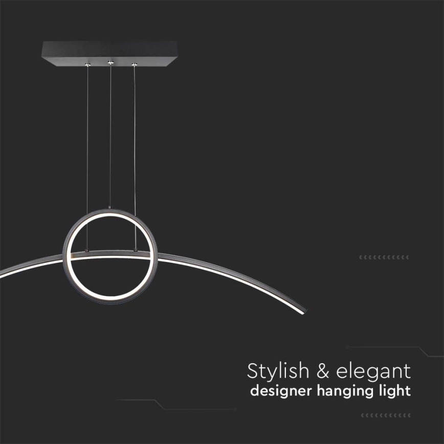 LED Hanglamp aan een koord LED/30W/230V 4000K zwart
