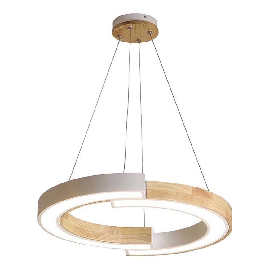 LED Hanglamp aan een koord LED/32W/230V 3000K wit/hout