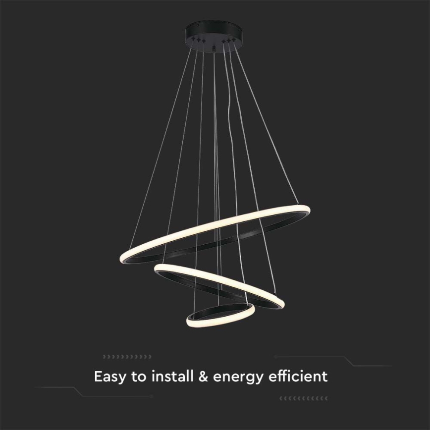 LED Hanglamp aan een koord LED/32W/230V 3000K zwart