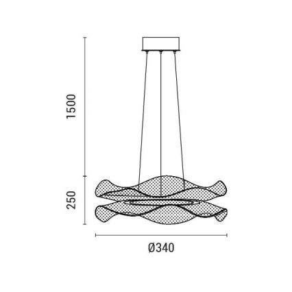 LED Hanglamp aan een koord LED/34W/230V 3000K