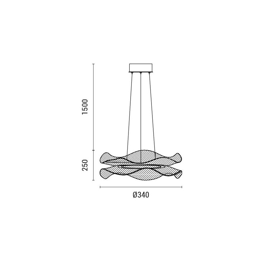 LED Hanglamp aan een koord LED/34W/230V 3000K