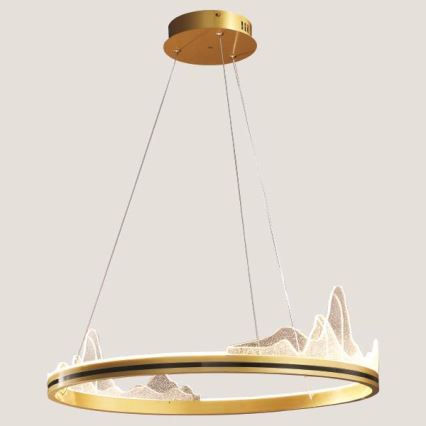 LED Hanglamp aan een koord LED/35W/230V 3000K goud