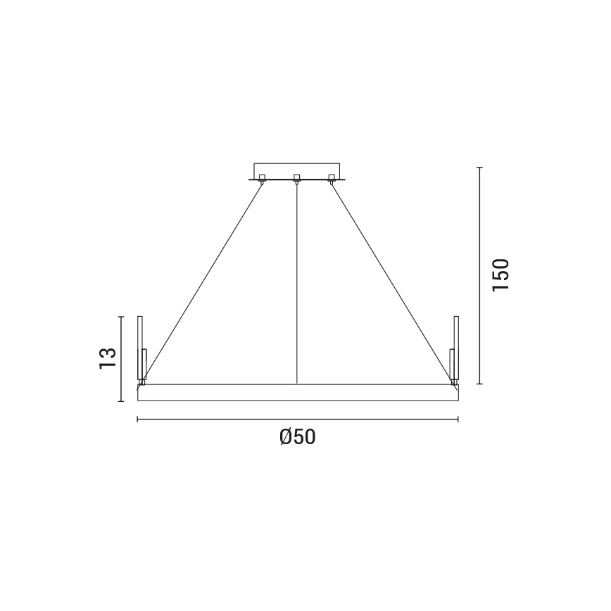 LED Hanglamp aan een koord LED/35W/230V 3000K goud