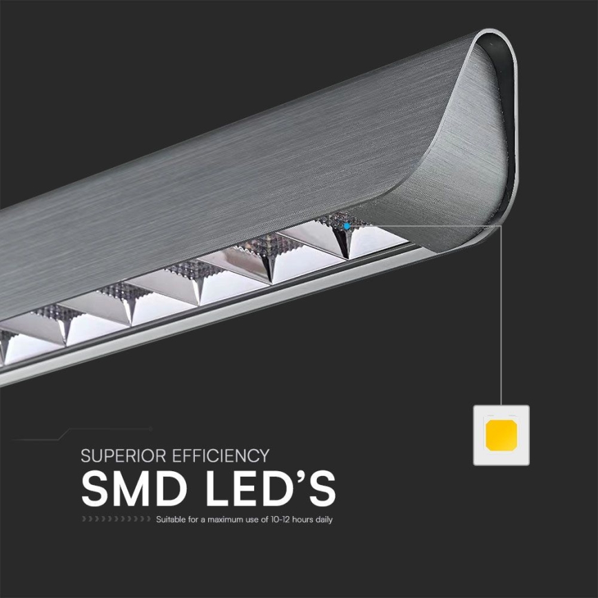 LED Hanglamp aan een koord LED/36W/230V 3000/4000/6400K antraciet