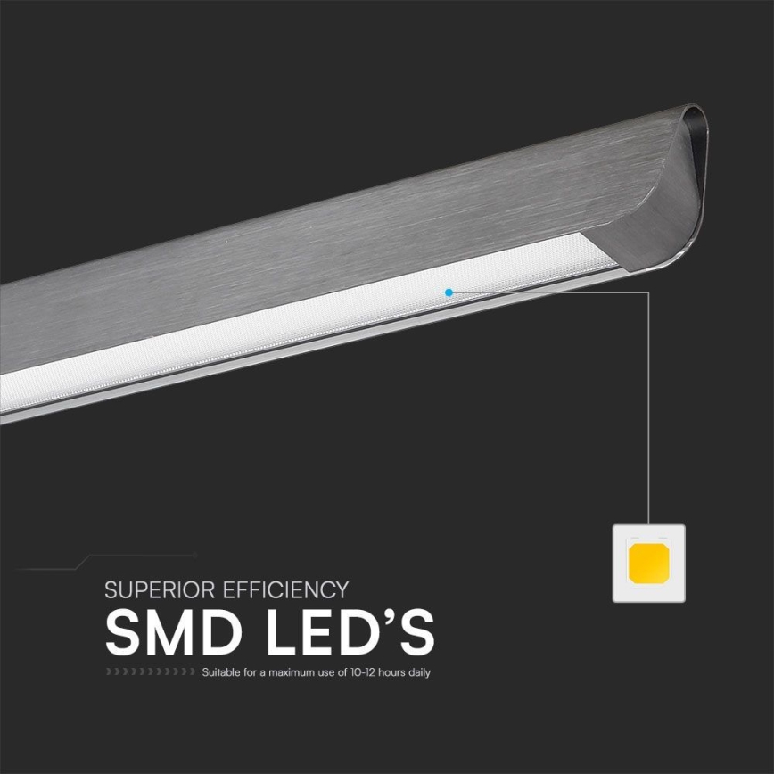 LED Hanglamp aan een koord LED/36W/230V 3000/4000/6400K antraciet