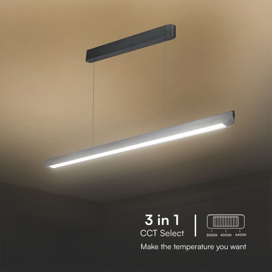 LED Hanglamp aan een koord LED/36W/230V 3000/4000/6400K antraciet