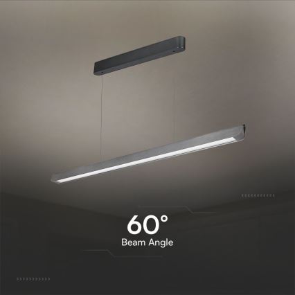 LED Hanglamp aan een koord LED/36W/230V 3000/4000/6400K antraciet
