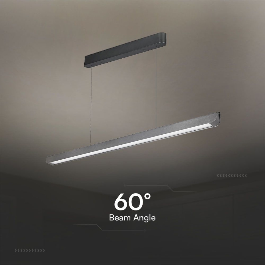 LED Hanglamp aan een koord LED/36W/230V 3000/4000/6400K antraciet
