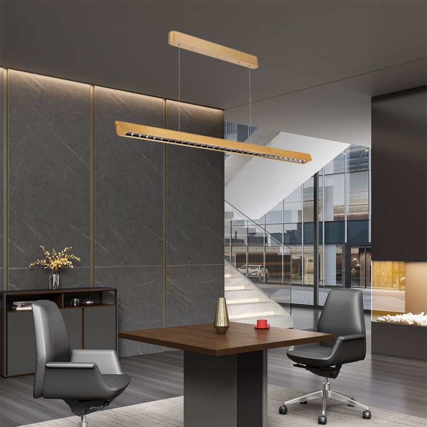 LED Hanglamp aan een koord LED/36W/230V 3000/4000/6400K goud