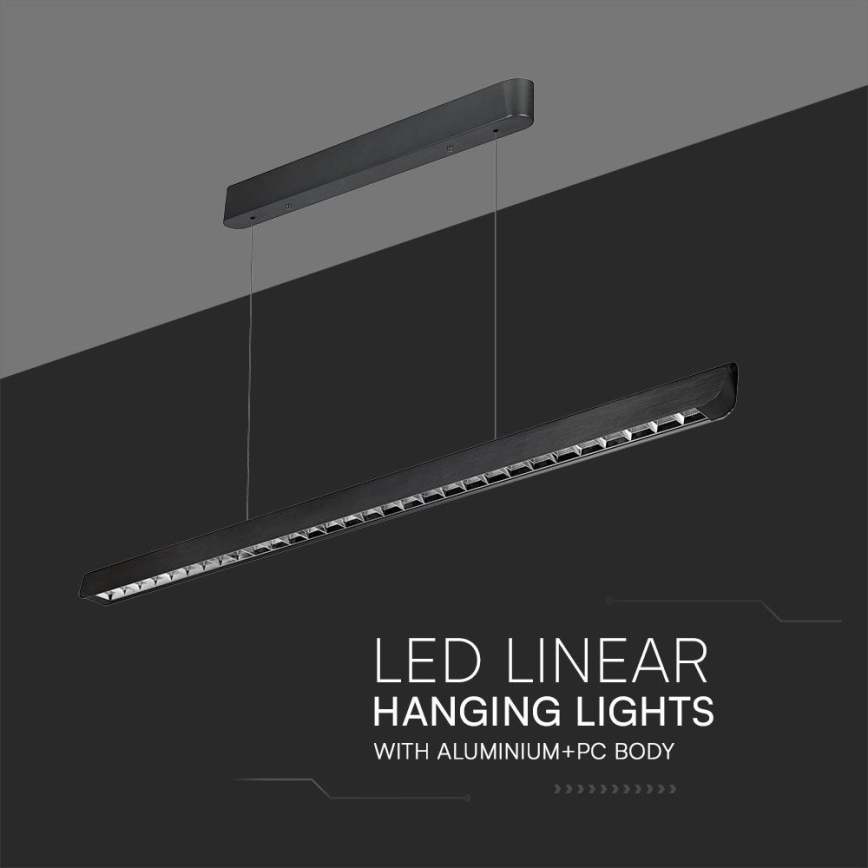 LED Hanglamp aan een koord LED/36W/230V 3000/4000/6400K zwart