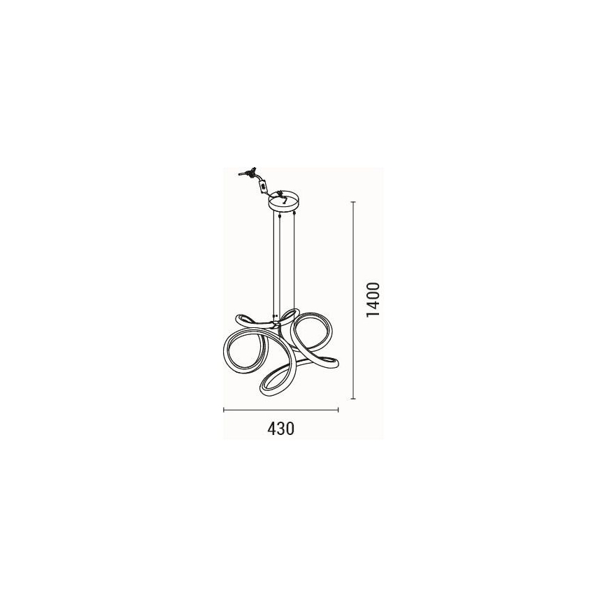 LED Hanglamp aan een koord LED/38W/230V 3000K