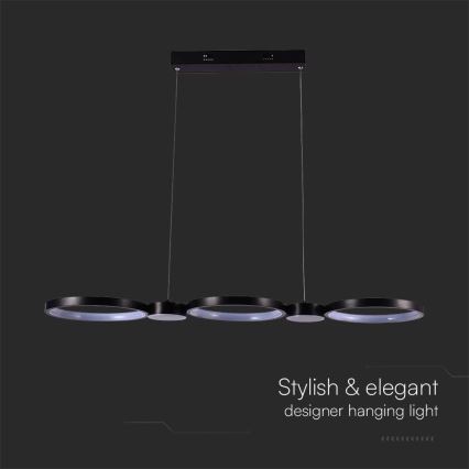 LED Hanglamp aan een koord LED/38W/230V 4000K zwart