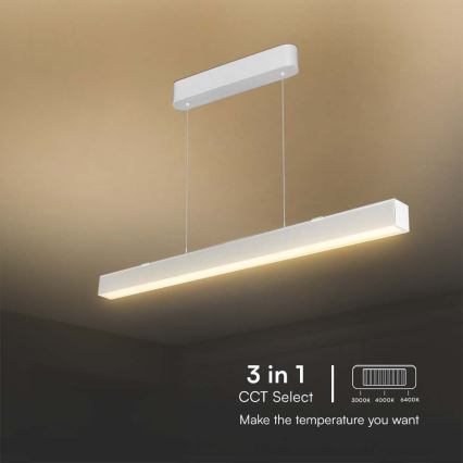 LED Hanglamp aan een koord LED/40W/230V 3000/4000/6400K wit