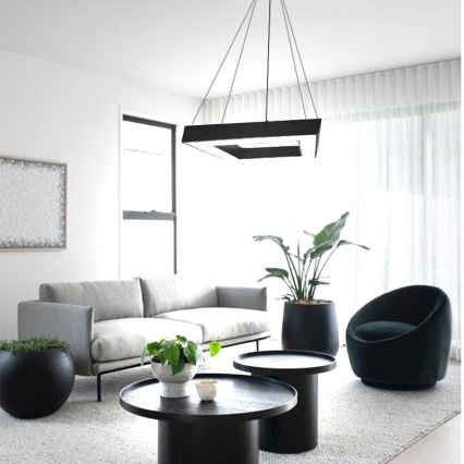 LED Hanglamp aan een koord LED/40W/230V 4000K 60x60 cm