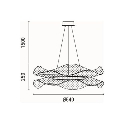 LED Hanglamp aan een koord LED/48W/230V 3000K