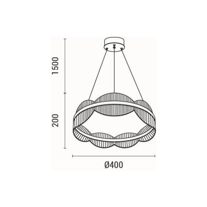 LED Hanglamp aan een koord LED/48W/230V 3000K