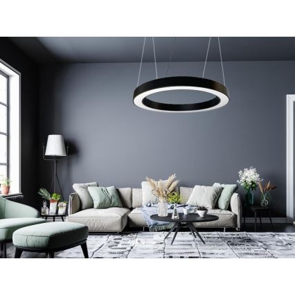 LED Hanglamp aan een koord LED/50W/230V 4000K diameter 100 cm zwart