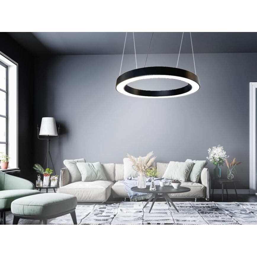 LED Hanglamp aan een koord LED/50W/230V 4000K diameter 100 cm zwart