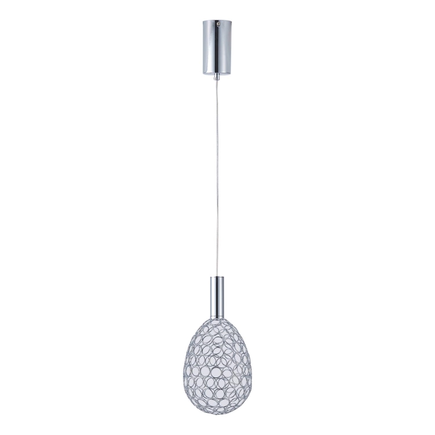 LED Hanglamp aan een koord LED/6,3W/230V 3000K glanzend chroom diameter 14 cm
