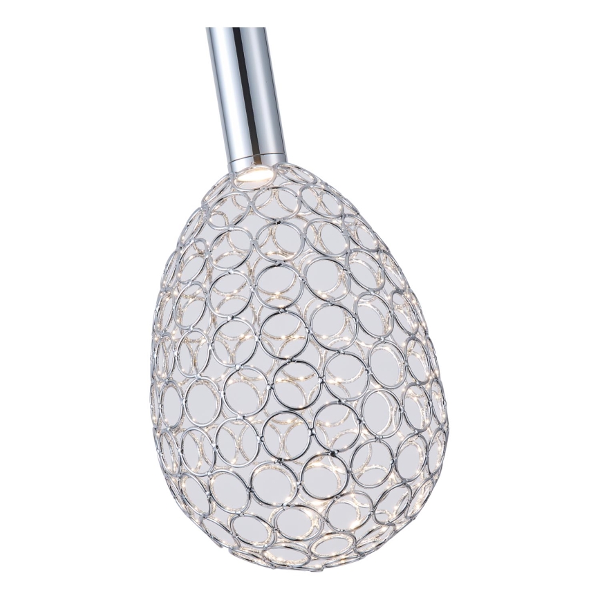 LED Hanglamp aan een koord LED/6,3W/230V 3000K glanzend chroom diameter 14 cm