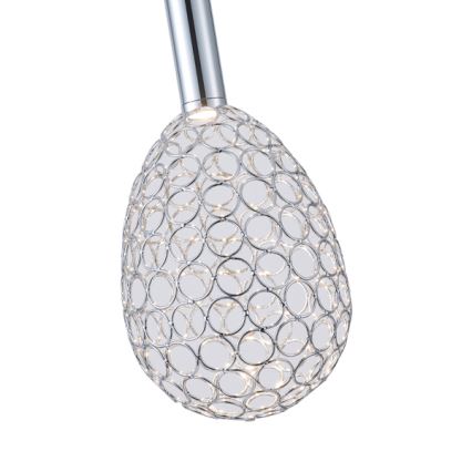 LED Hanglamp aan een koord LED/6,3W/230V 3000K glanzend chroom diameter 14 cm
