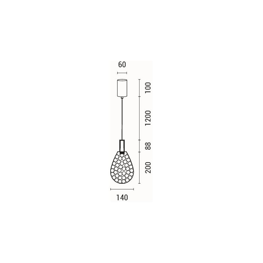 LED Hanglamp aan een koord LED/6,3W/230V 3000K glanzend chroom diameter 14 cm