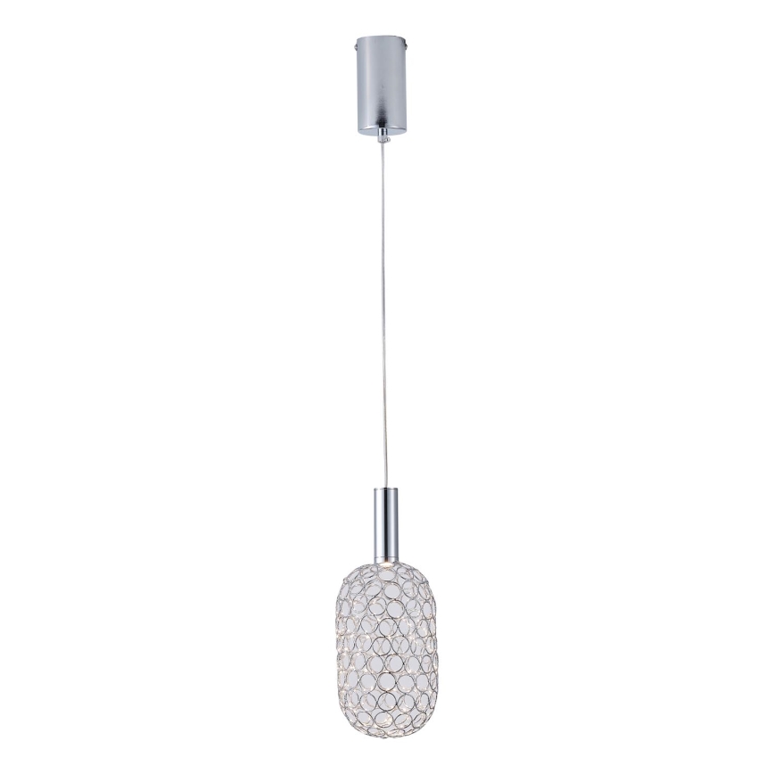 LED Hanglamp aan een koord LED/6,3W/230V 3000K glanzend chroom diameter 20 cm