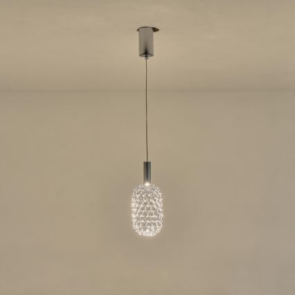 LED Hanglamp aan een koord LED/6,3W/230V 3000K glanzend chroom diameter 20 cm