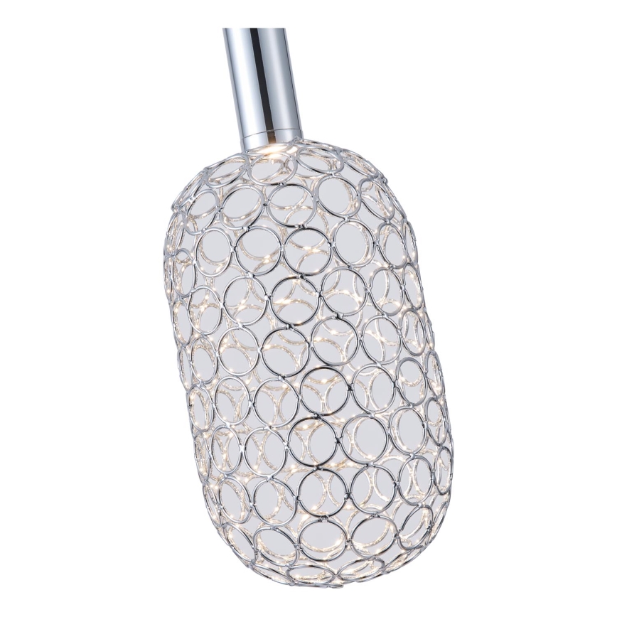 LED Hanglamp aan een koord LED/6,3W/230V 3000K glanzend chroom diameter 20 cm