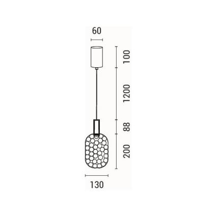 LED Hanglamp aan een koord LED/6,3W/230V 3000K glanzend chroom diameter 20 cm