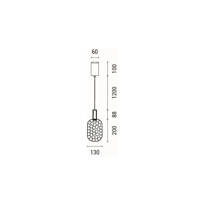 LED Hanglamp aan een koord LED/6,3W/230V 3000K glanzend chroom diameter 20 cm