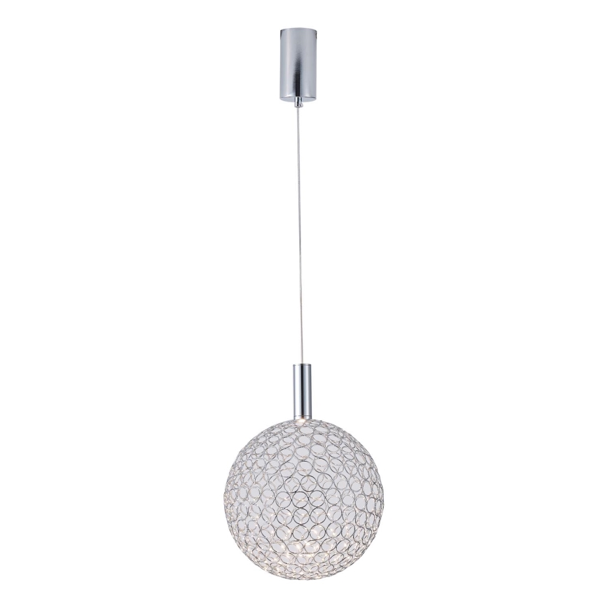 LED Hanglamp aan een koord LED/6,3W/230V 3000K glanzend chroom diameter 20 cm