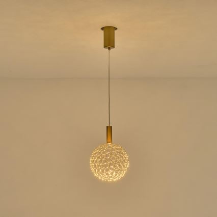 LED Hanglamp aan een koord LED/6,3W/230V 3000K glanzend chroom diameter 20 cm