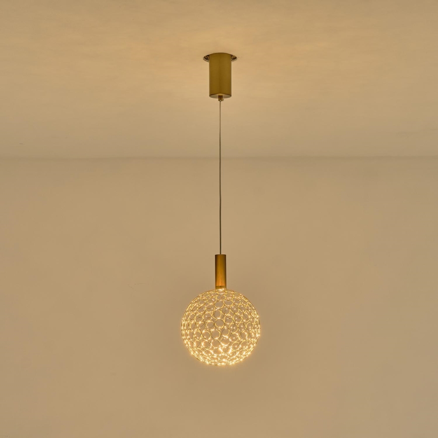 LED Hanglamp aan een koord LED/6,3W/230V 3000K glanzend chroom diameter 20 cm