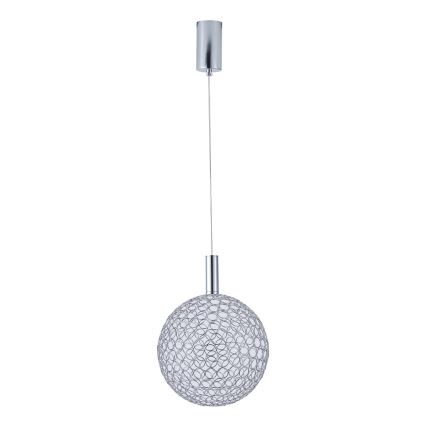 LED Hanglamp aan een koord LED/6,3W/230V 3000K glanzend chroom diameter 20 cm
