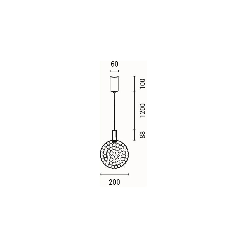 LED Hanglamp aan een koord LED/6,3W/230V 3000K glanzend chroom diameter 20 cm