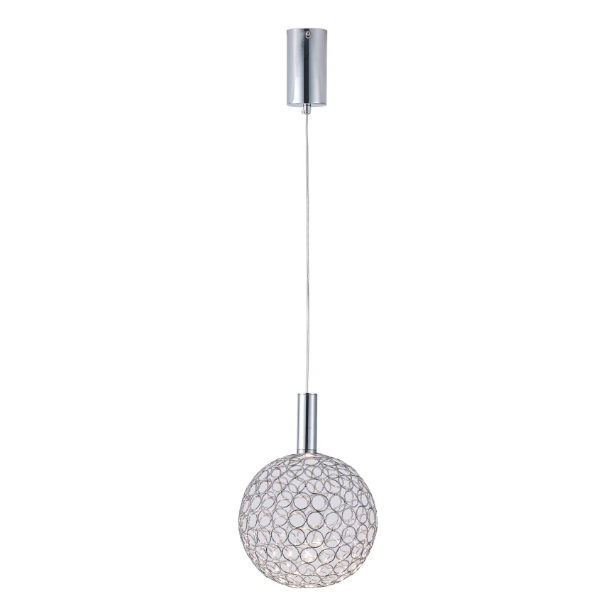 LED Hanglamp aan een koord LED/6,3W/230V 3000K glanzend chroom diameter 25 cm