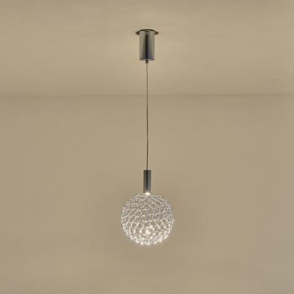 LED Hanglamp aan een koord LED/6,3W/230V 3000K glanzend chroom diameter 25 cm