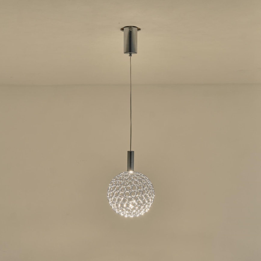 LED Hanglamp aan een koord LED/6,3W/230V 3000K glanzend chroom diameter 25 cm