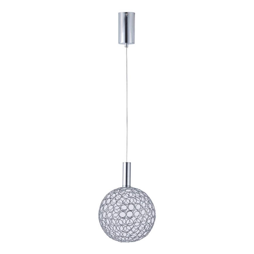 LED Hanglamp aan een koord LED/6,3W/230V 3000K glanzend chroom diameter 25 cm