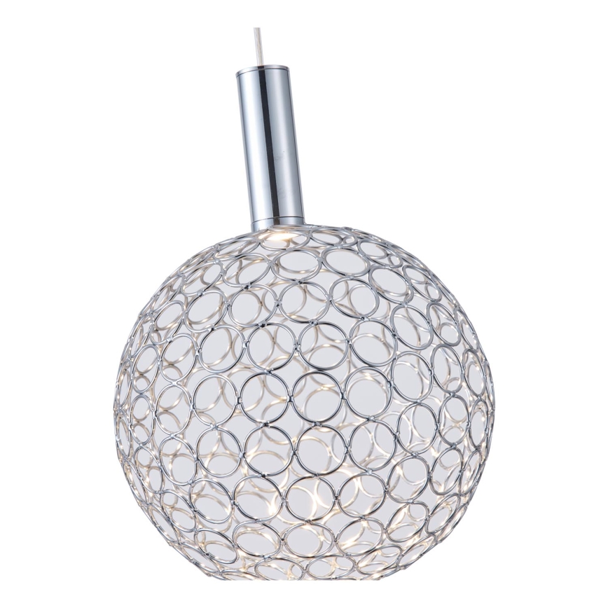 LED Hanglamp aan een koord LED/6,3W/230V 3000K glanzend chroom diameter 25 cm