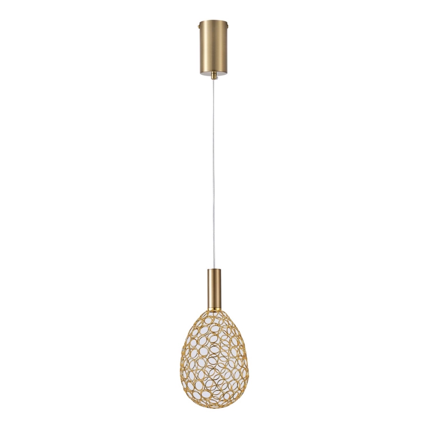 LED Hanglamp aan een koord LED/6,3W/230V 3000K goud diameter 14 cm