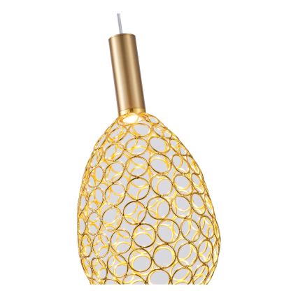 LED Hanglamp aan een koord LED/6,3W/230V 3000K goud diameter 14 cm