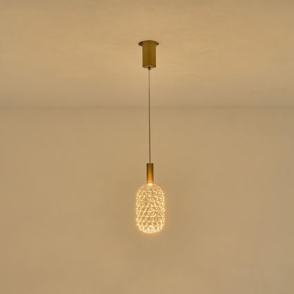 LED Hanglamp aan een koord LED/6,3W/230V 3000K goud diameter 20 cm
